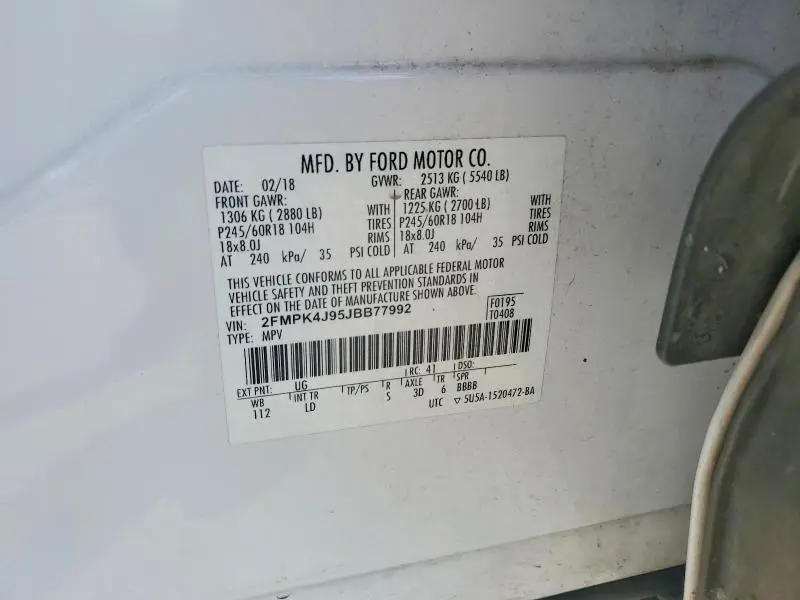2018 FORD EDGE SEL  
