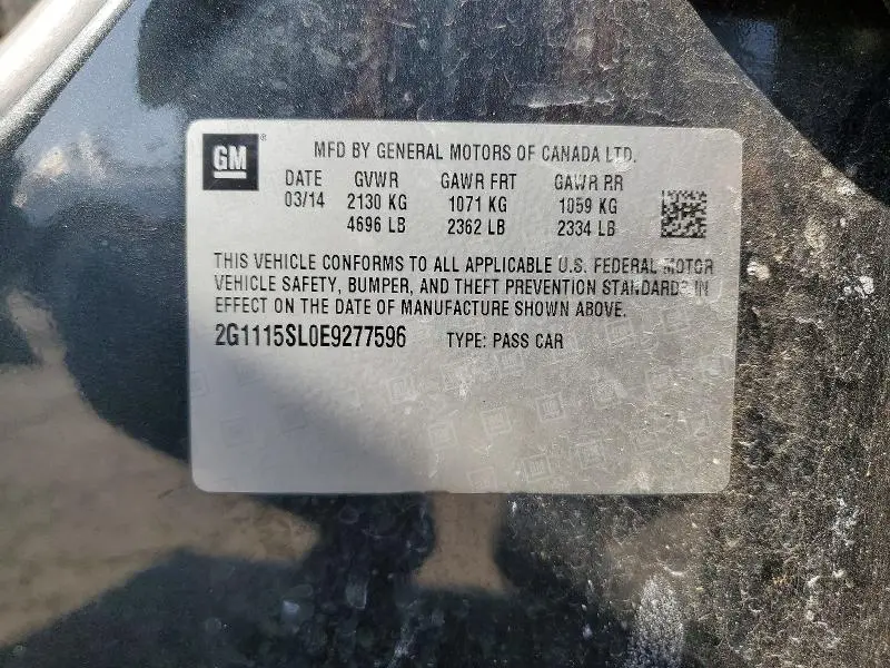 2014 CHEVROLET IMPALA LT  