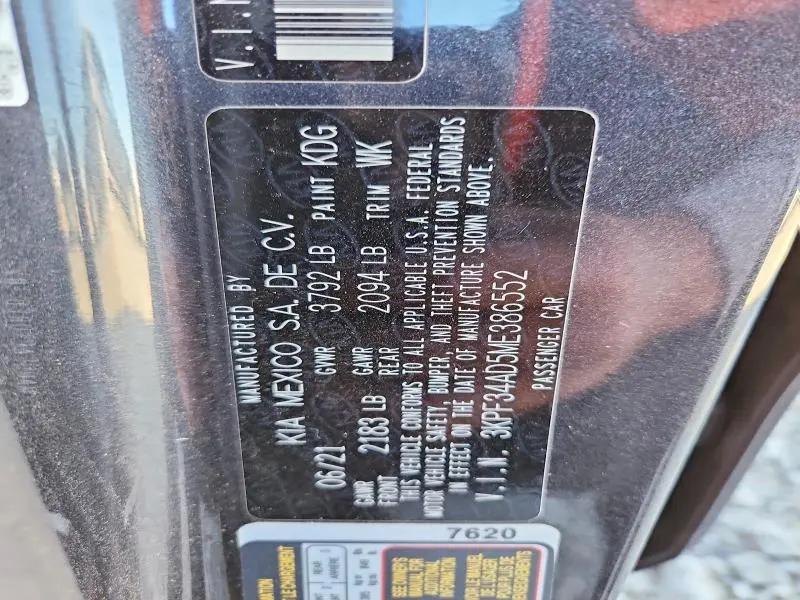 2021 KIA FORTE GT LINE  