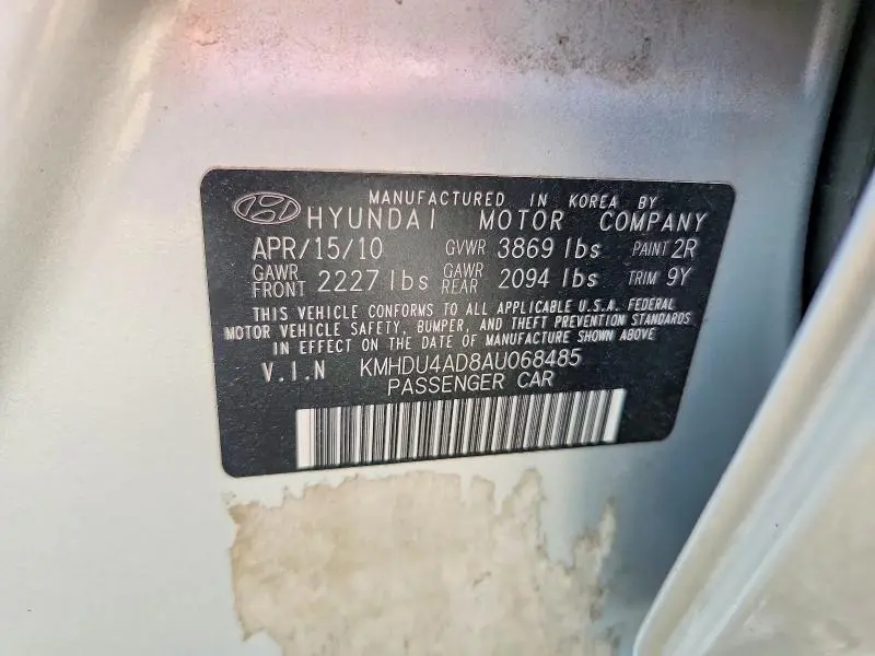 2010 HYUNDAI ELANTRA GLS  