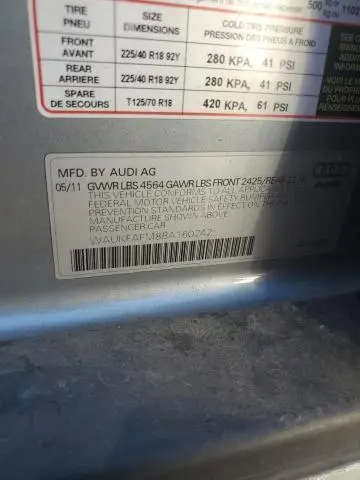 2011 AUDI A3 PREMIUM PLUS  