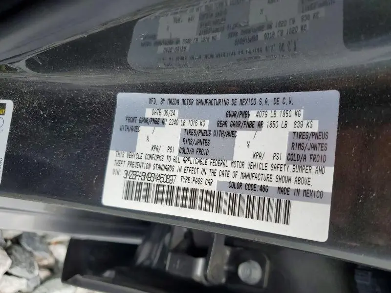2025 MAZDA 3 SELECT SPORT  