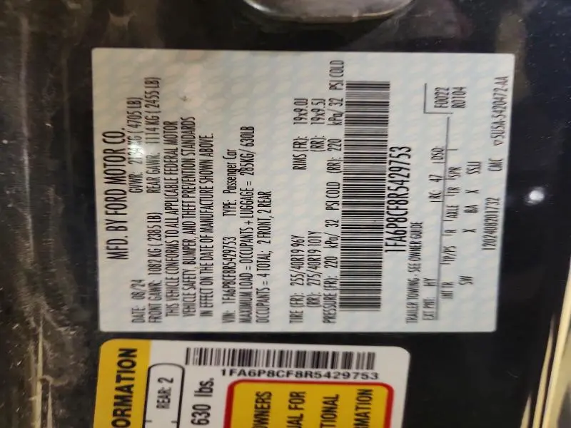 2024 FORD MUSTANG GT  