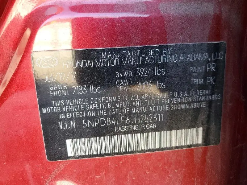 2018 HYUNDAI ELANTRA SEL  