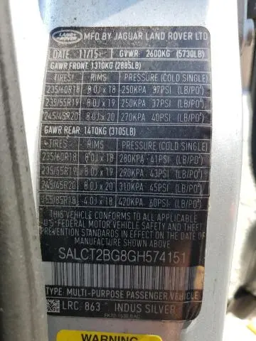 2016 LAND ROVER DISCOVERY SPORT HSE LUXURY  