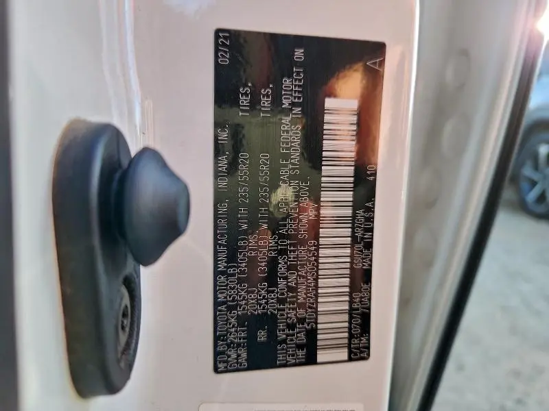 2021 TOYOTA HIGHLANDER LIMITED  