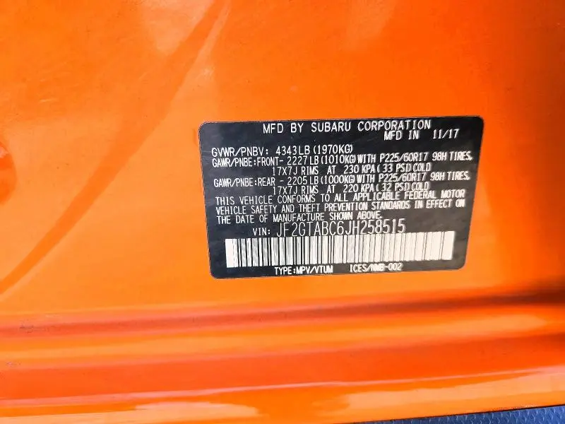 2018 SUBARU CROSSTREK PREMIUM  