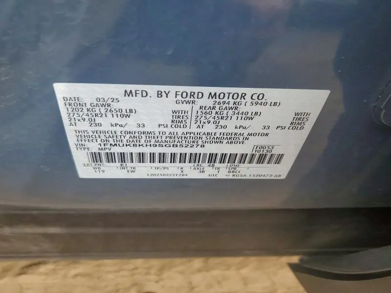 2025 FORD EXPLORER ST-LINE  