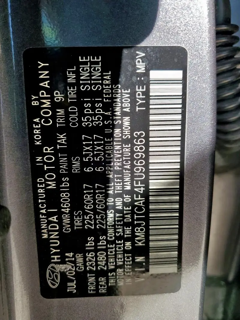 2015 HYUNDAI TUCSON GLS  