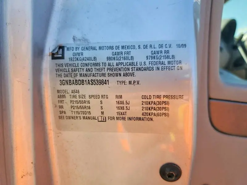 2010 CHEVROLET HHR LT  