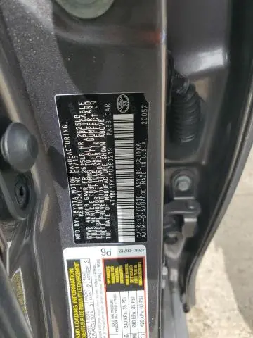 2015 TOYOTA CAMRY LE  