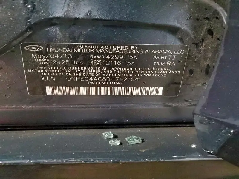 2013 HYUNDAI SONATA SE  