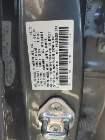 2012 HONDA ACCORD EXL