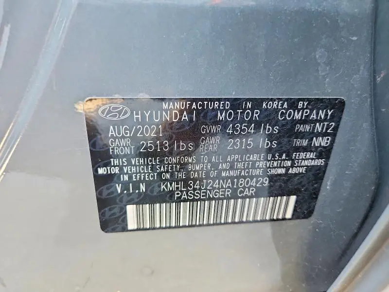 2022 HYUNDAI SONATA LIMITED  