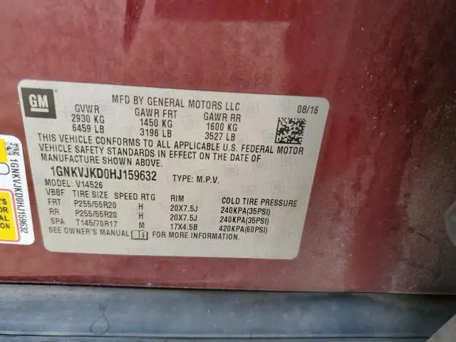 2017 CHEVROLET TRAVERSE PREMIER  