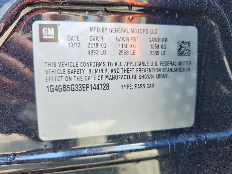 2014 BUICK LACROSSE   