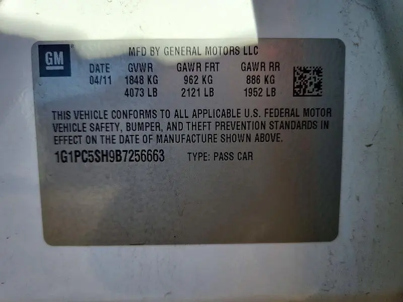 2011 CHEVROLET CRUZE LS  