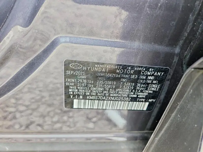 2022 HYUNDAI SANTA FE LIMITED  