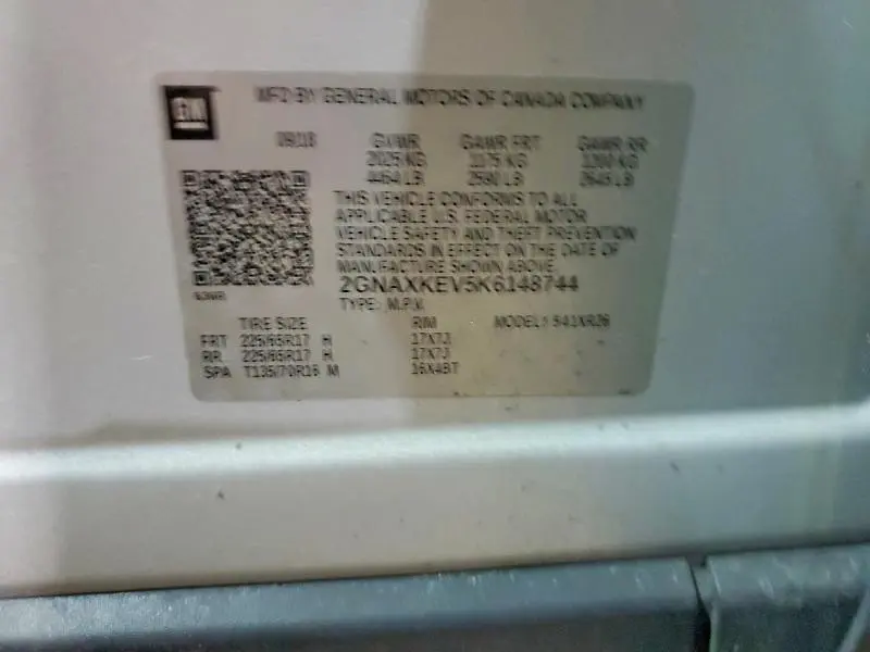 2019 CHEVROLET EQUINOX LT  