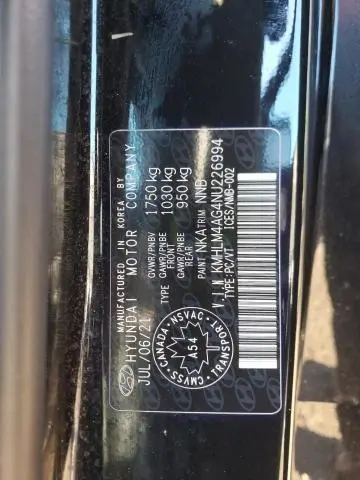 2022 HYUNDAI ELANTRA SEL  