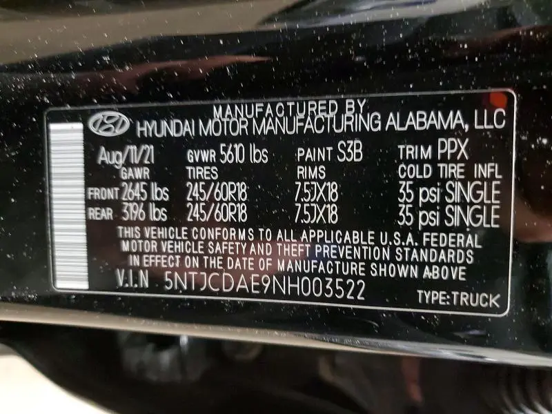 2022 HYUNDAI SANTA CRUZ SEL  