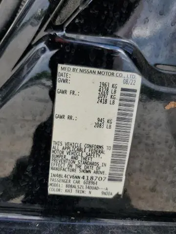 2022 NISSAN ALTIMA SR  