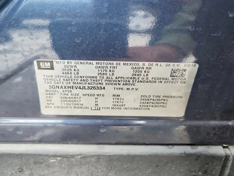 2018 CHEVROLET EQUINOX LS  