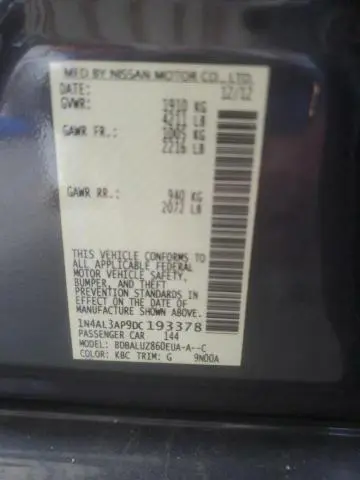 2013 NISSAN ALTIMA 2.5  