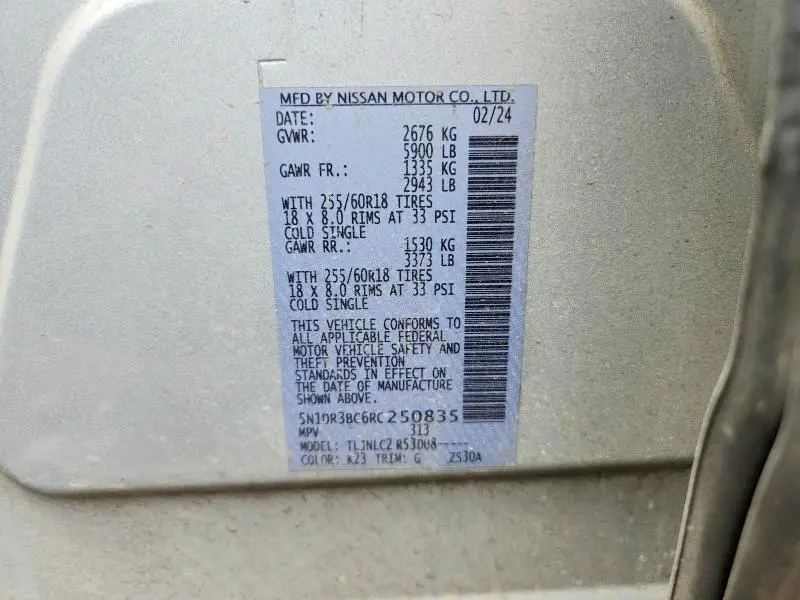 2024 NISSAN PATHFINDER SV  