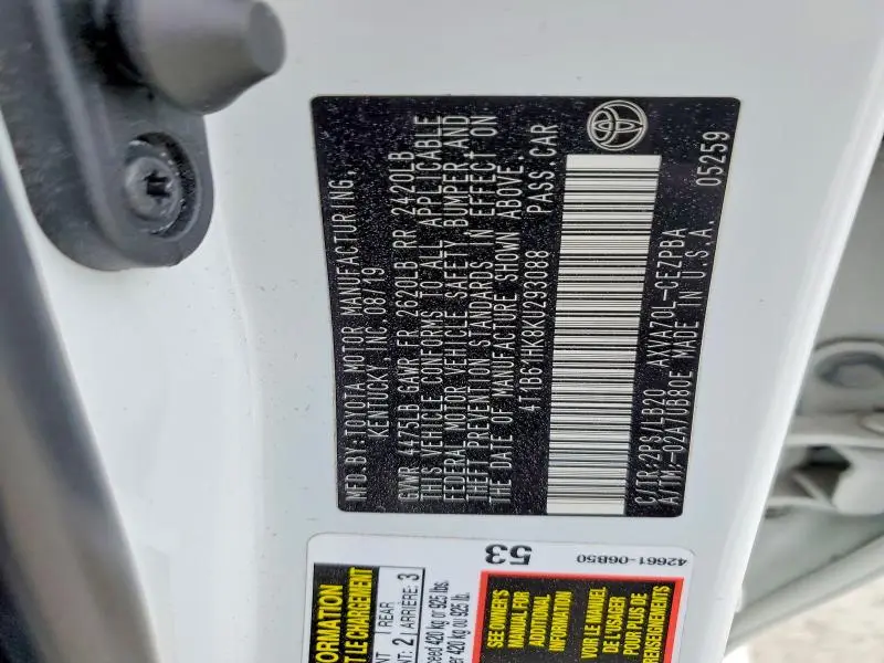 2019 TOYOTA CAMRY XSE  