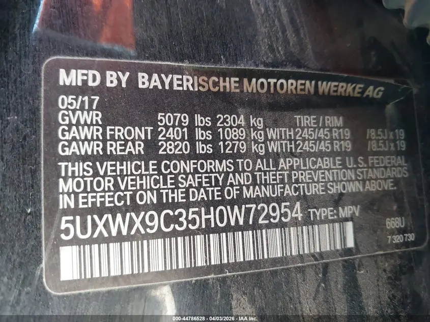 2017 BMW X3 XDRIVE28I