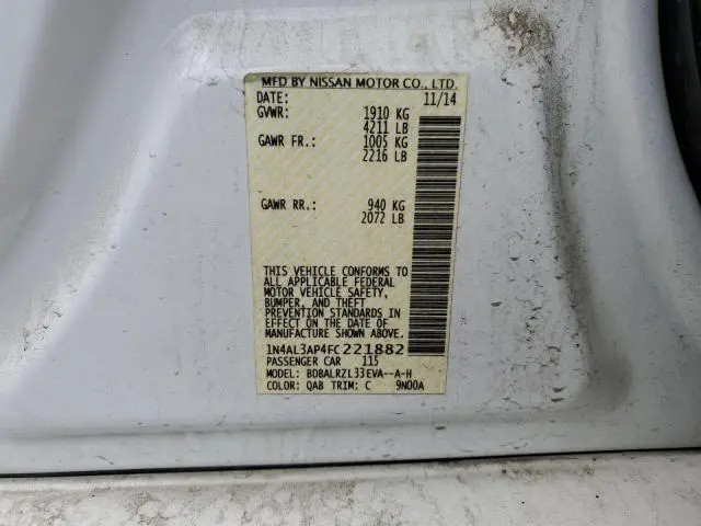 2015 NISSAN ALTIMA 2.5  