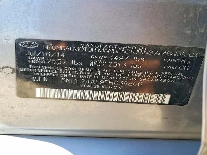 2015 HYUNDAI SONATA SE  