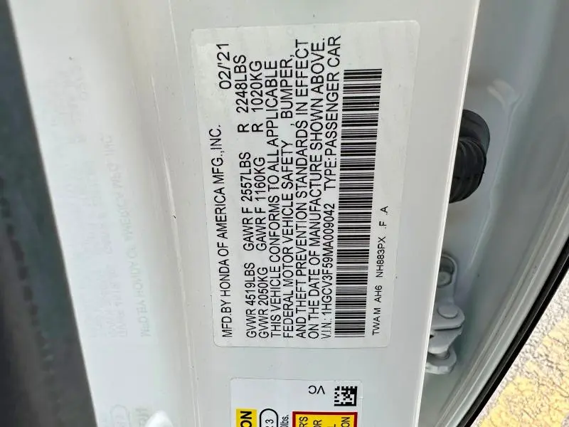 2021 HONDA ACCORD HYBRID EXL  