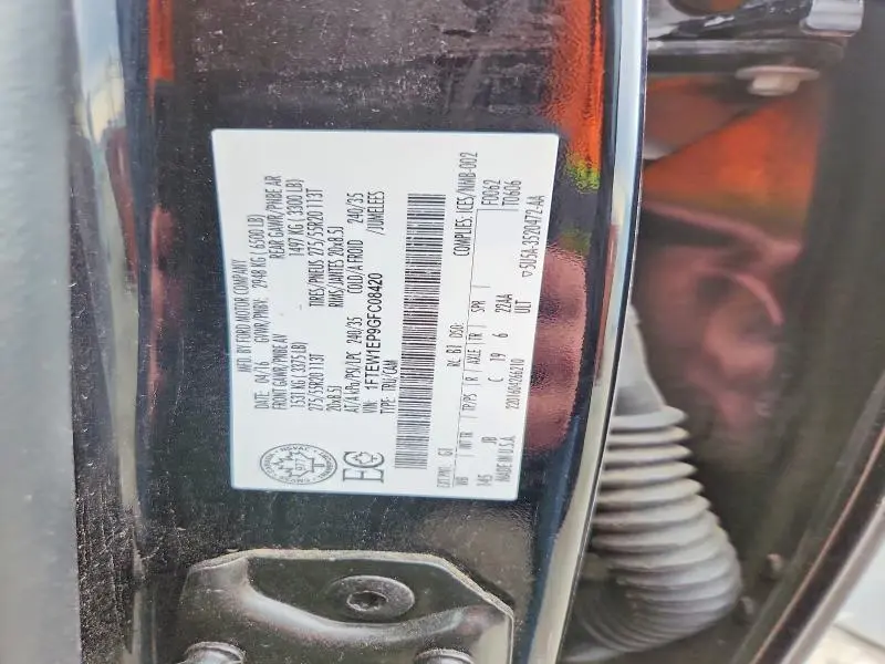 2016 FORD F150   