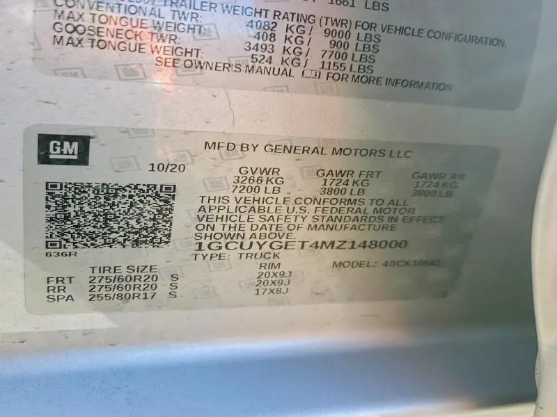 2021 CHEVROLET SILVERADO K1500 LTZ  