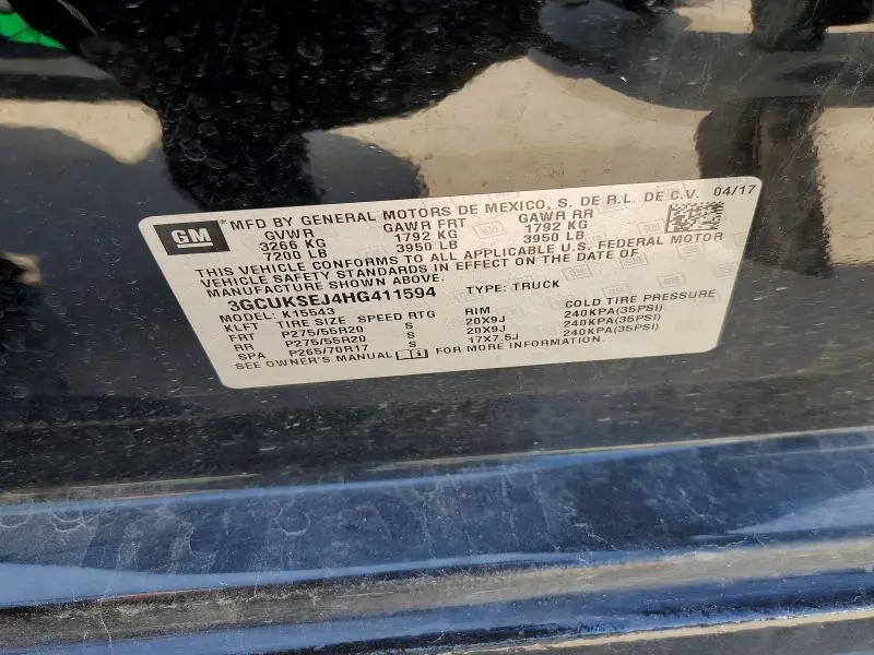 2017 CHEVROLET SILVERADO K1500 LTZ  