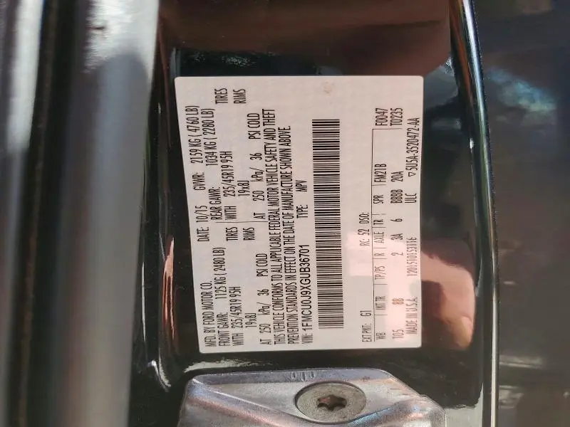 2016 FORD ESCAPE TITANIUM  