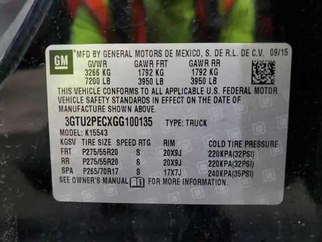 2016 GMC SIERRA K1500 DENALI  