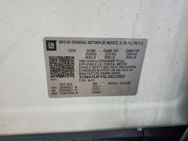 2020 CHEVROLET EQUINOX LT  