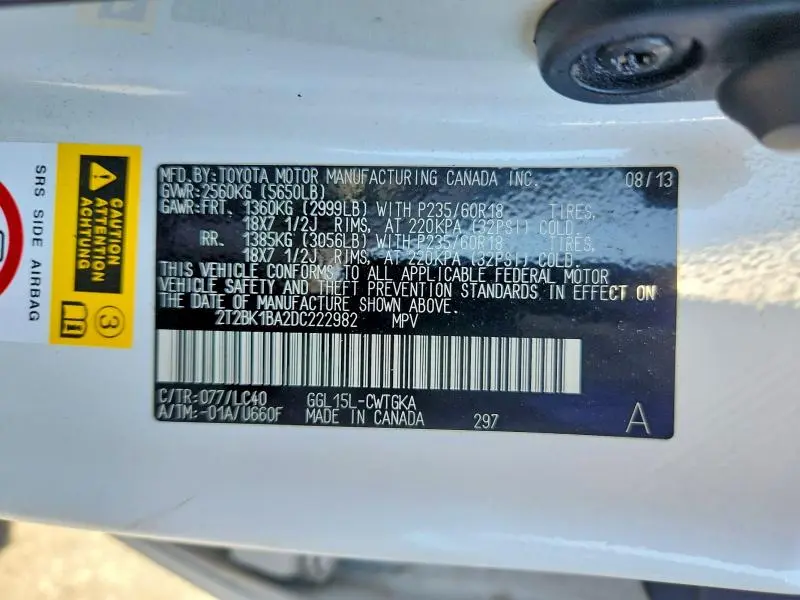 2013 LEXUS RX 350 BASE  