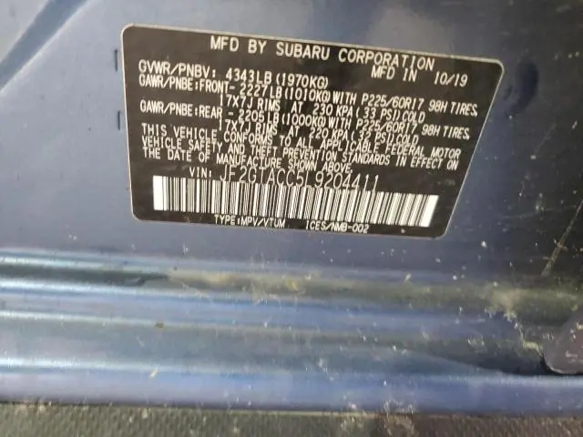 2020 SUBARU CROSSTREK PREMIUM  