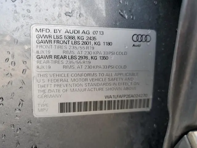 2014 AUDI Q5 PREMIUM PLUS  