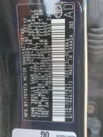 2017 TOYOTA COROLLA L  