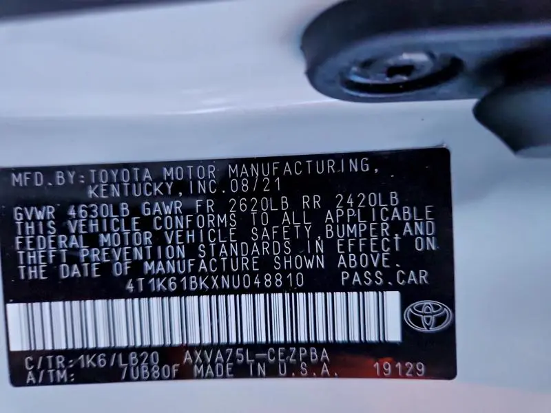 2022 TOYOTA CAMRY XSE  