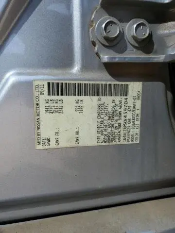 2012 NISSAN ALTIMA BASE  