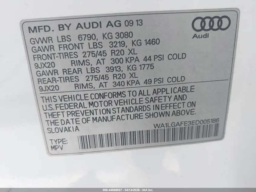 2014 AUDI Q7 3.0T PREMIUM