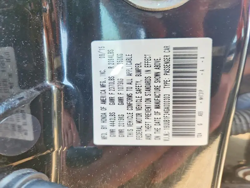 2016 ACURA TLX   