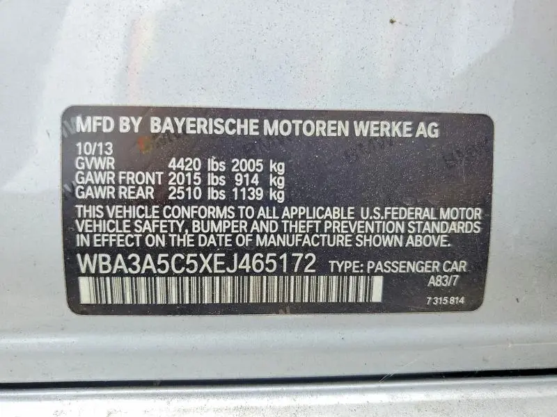 2014 BMW 328 I  