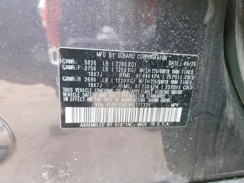 2024 SUBARU OUTBACK LIMITED XT  